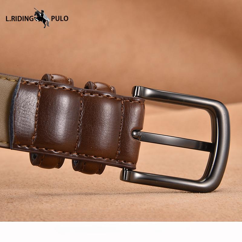 Men's Leather Belt Business Men's Leather Casual Pin Buckle Belt