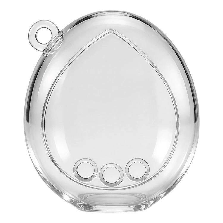 Charm Hanger Device Shell for Mini Virtual Pet Unit, Transparent PC Outer Cover with Full-Wrap Form and Front Access for Routine Storage