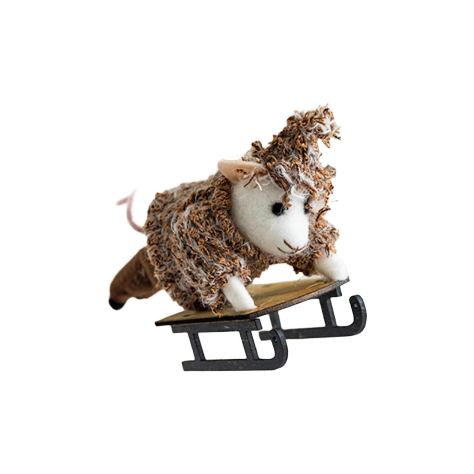 

Christmas Decoration Desktop Ornament Plush Owl Christmas Tree Scene Atmosphere Decoration Pendant One Size