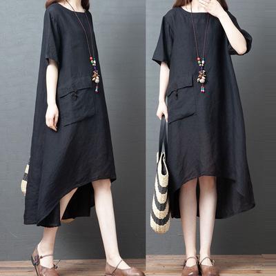 loose dungaree dress