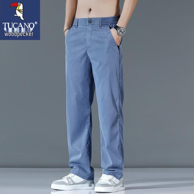TUCANO Men s Ice Silk Straight-Leg Casual Pants 28