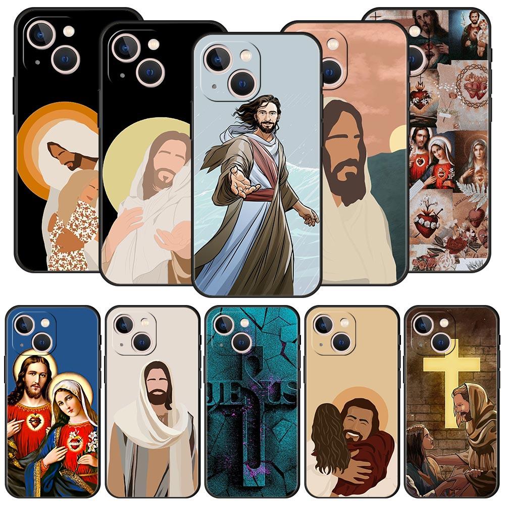 New Faith Christian Religious Jesus Luxury Phone Case For iPhone 11 14 15 Pro MAX 12 13 Mini 7 8 Plus X XR XS SE Silicone Cover