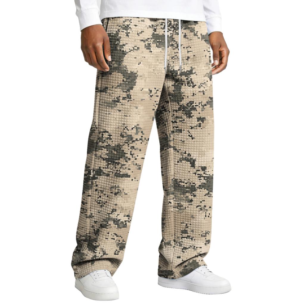 Men's Relaxed-Fit Drawstring Straight-Leg Pants