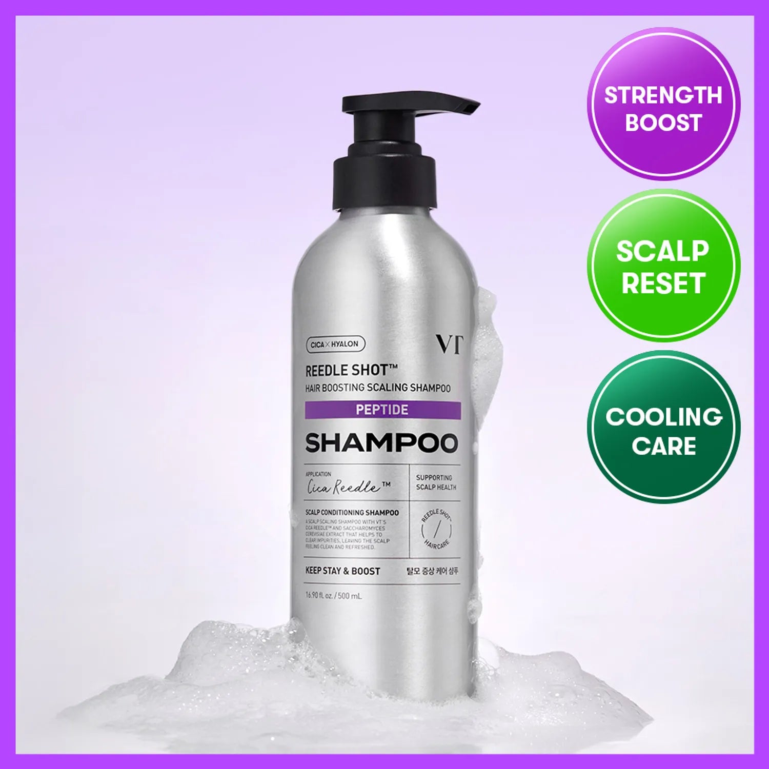 VT Reedle Shot Hair Boosting Scaling Shampoo 500ml 500ml
