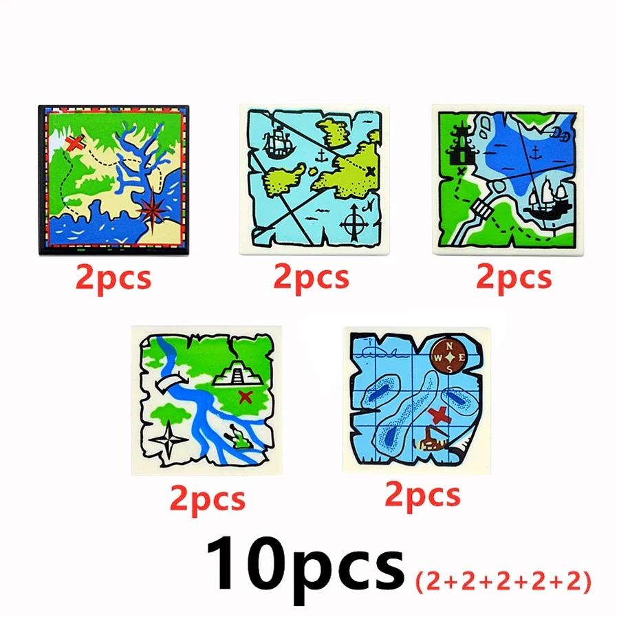 Bricks Smooth 2x2 Floor Printed Tile Assembled Building Blocks Decoration Ceramic Tile MOC City House Construction Toys