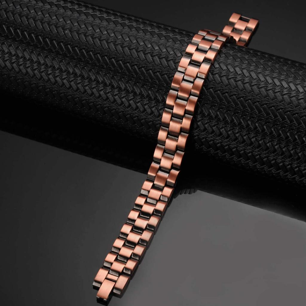 Copper Bracelet for Men Double Raw Magnets for Joint Pain and Stiffness Joint Related Inflammation and Skin Allergies