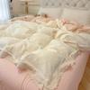Lace Lace Bedding Four-piece Set Soft Skin-friendly Breathable Washed Sheets Quilt Cover Pillowcase