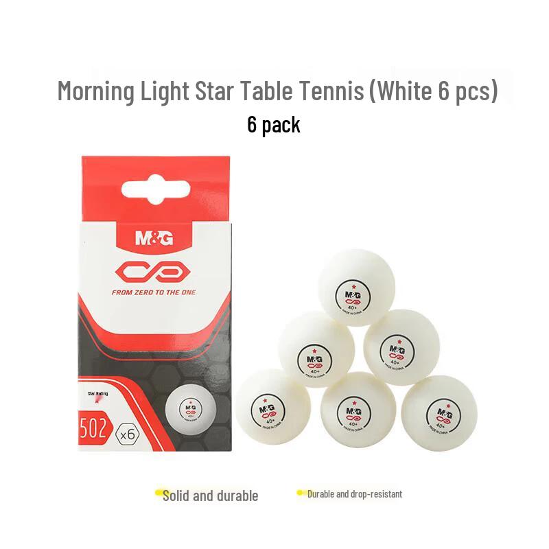 M&G 1-Star Training Ping Pong Balls, White (18 Count)