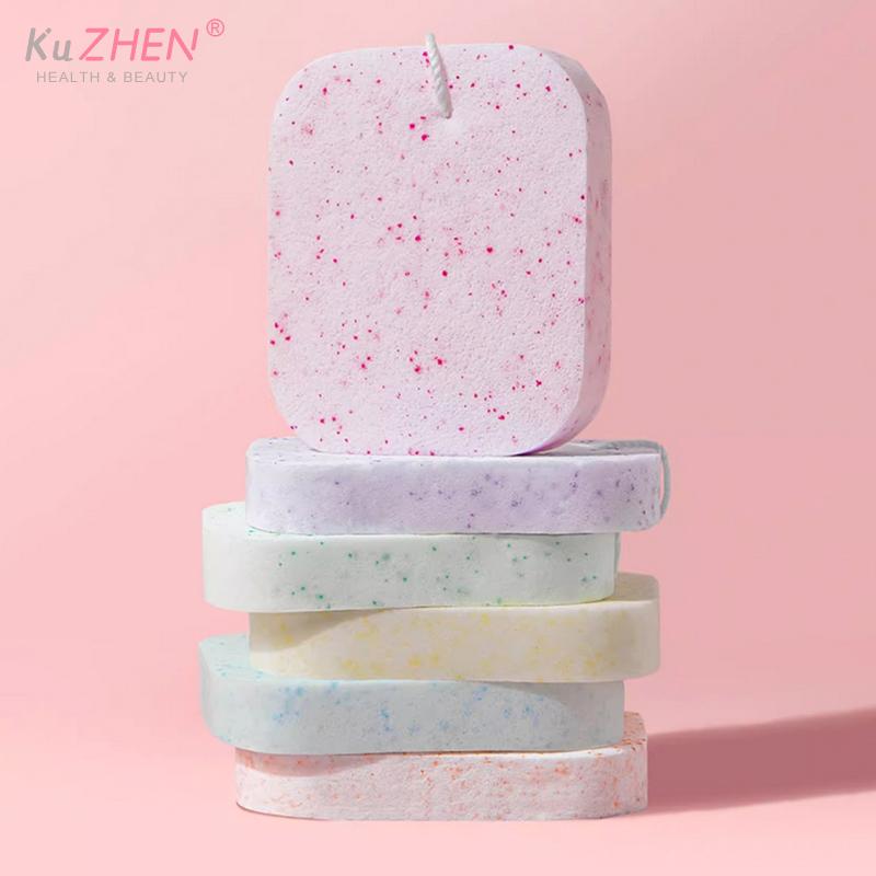 1pc Powder Puff Face Cleanser Makeup Tools Seaweed Cleansing Cleansing Flutter Compress Wash Pad Wash Face Sponge Cosmetic Puff