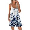 Womens Casual Sleeveless Strap Loose Jumpsuits Stretchy Shorts Romper With Pockets