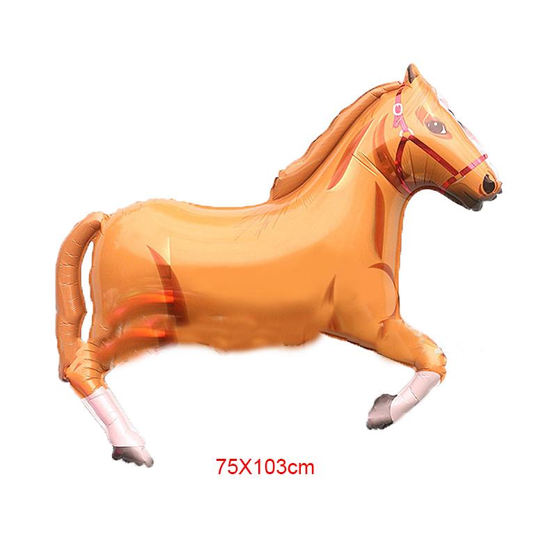 75x103cm Zebra Horse Tiger Aluminum Foil Balloon Cartoon Animal Birthday Party Decoration Personalized Theme Room Decor Toys