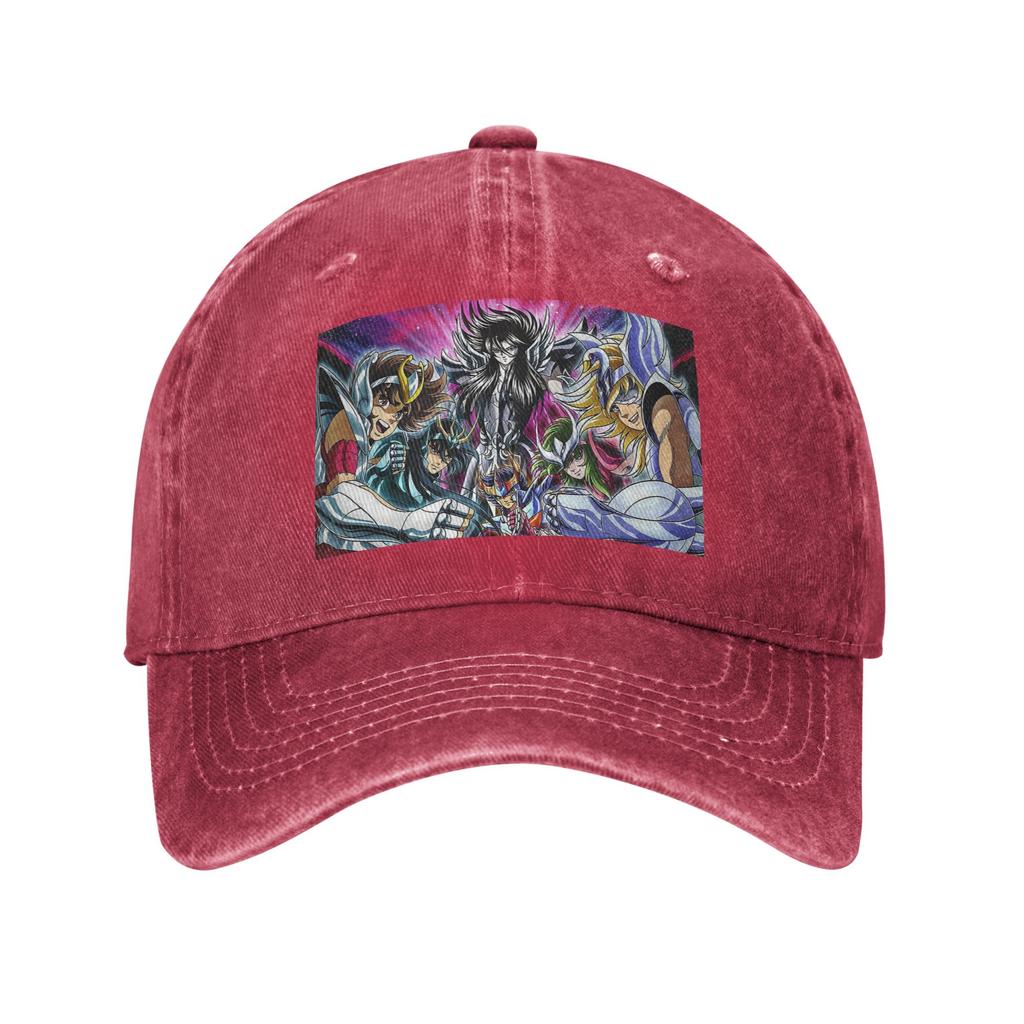 Saint Seiya Knights of the Zodiac Washed Denim Cap Casual Baseball Caps Adjustable Hat Summer Unisex Baseball Hats