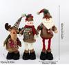 Retractable Christmas Santa Dolls Fabric Elk Doll Christmas Snowman Plush Toys Christmas Tree Decorations Home Party Ornaments