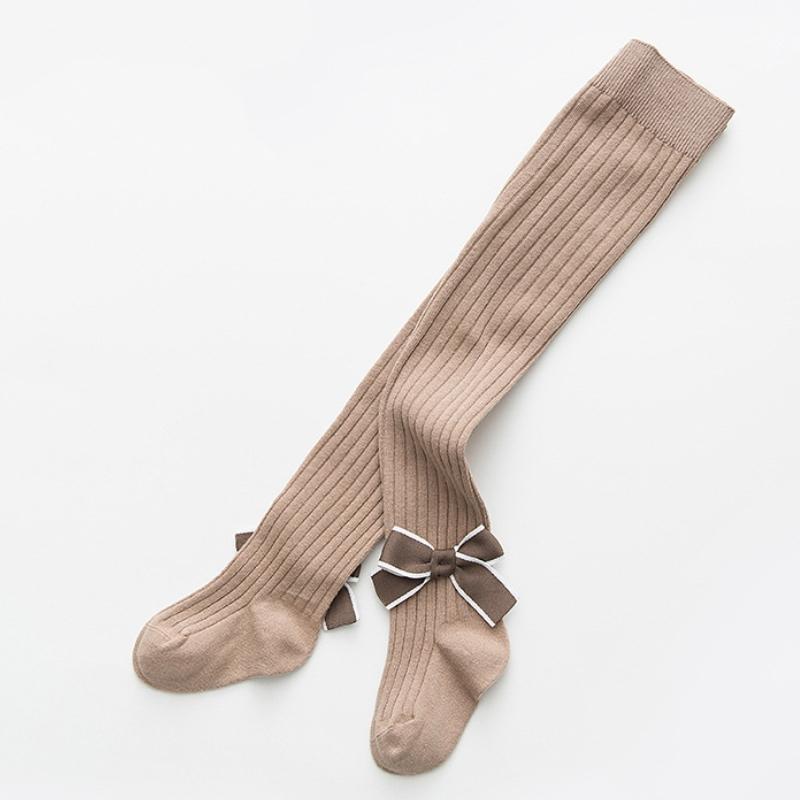 Herbst Frühling Süße Lolita Stil Bowknot Mädchen Strumpfhosen Frühling Herbst Baumwolle Strick Säuglingsstrumpf Kinder Strumpfhosen Babysocken 1-12 Jahre