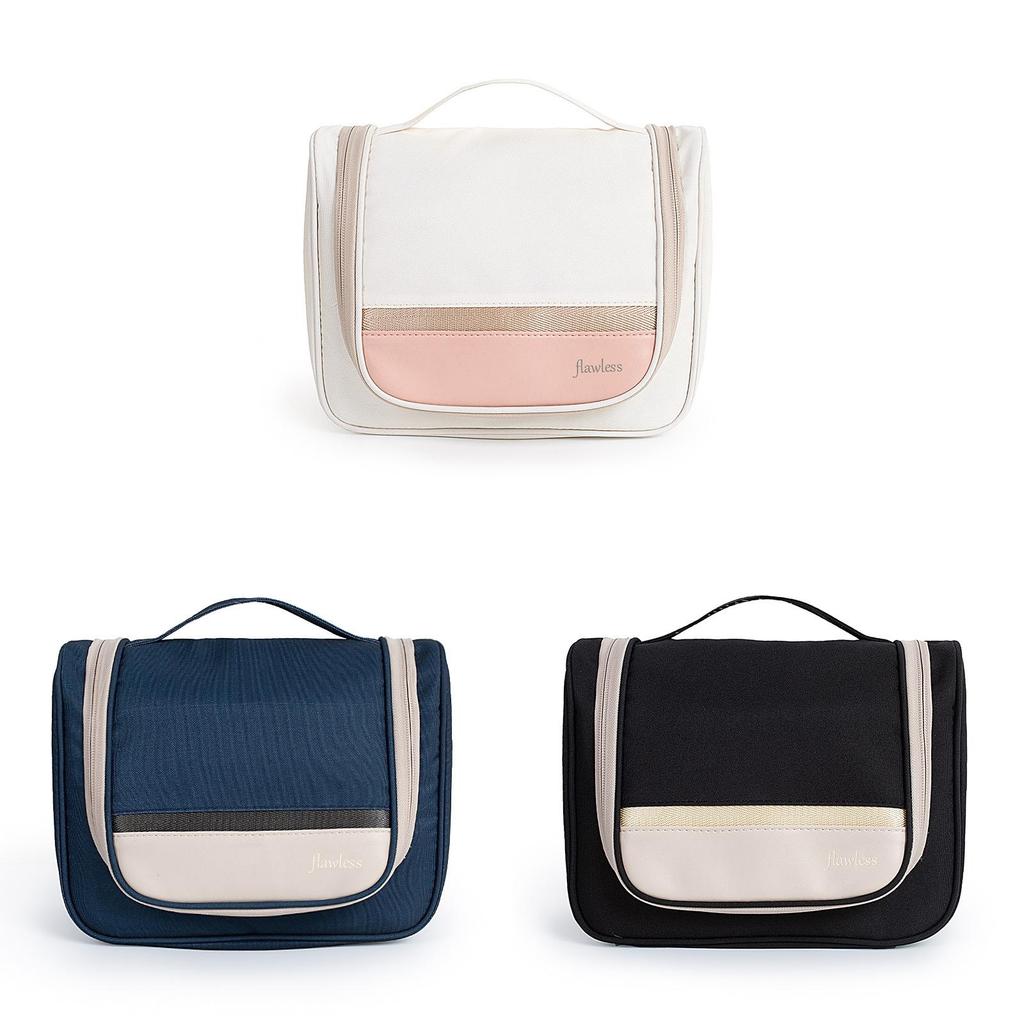 Portable Cosmetic Case With Hanging Hook Travel Storage Pouch For Women