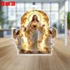 2D Flat Acrylic Religious Decoration, Indoor and Outdoor Decoration - No Battery/electricity Required, Free Day Decoration, Shop Decoratio