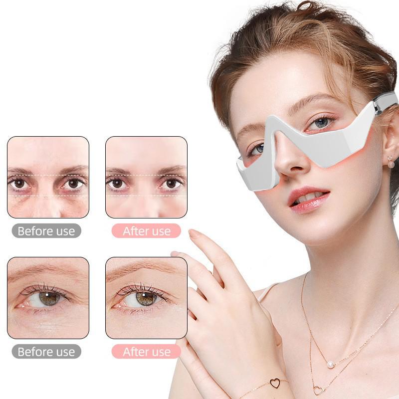 Portable Rechargeable Eye Massager with Red Light Therapy for Eye Care