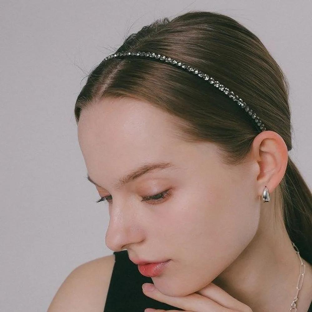 J Lauren Cubic Line Hairband H01373 white