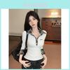 Shirt For Women With Plaid Pattern And Color Block Details For Casual And Office Wear