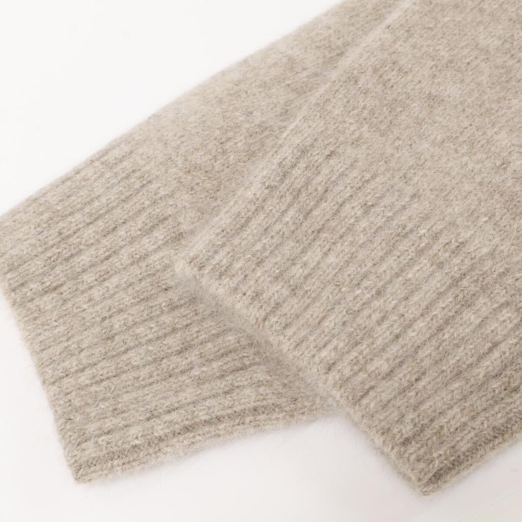 Si:m Beige Yamagataknit Fox Wool Knit Tops 38 beigeUsed