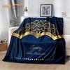 HD Muslim Islam Prayer Kneeling Poly Mats Mandala Soft Blankets,Keep Warm Throw Blanket for Picnic Beds Sofa Home Bedroom Gift