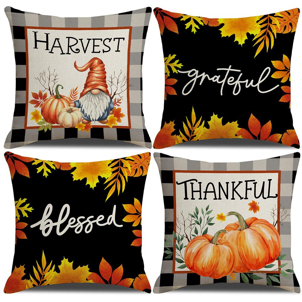Decorate Home Thanksgiving Maple Leaf Pumpkin Pillowcase Living Room Bedroom Sofa Car Pillowcase