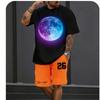 Simple Street Fashion Men's Short Sleeve Suit Outdoor Crew Neck Top Tee Casual Comfortable Shorts Men's T-shirts Clothing Suits