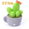 Mini Cactus Potted Car Ornaments Car Dashboard Cartoon Cactus Themed Interior Decoration Ornaments Green Plant Potted Decoration