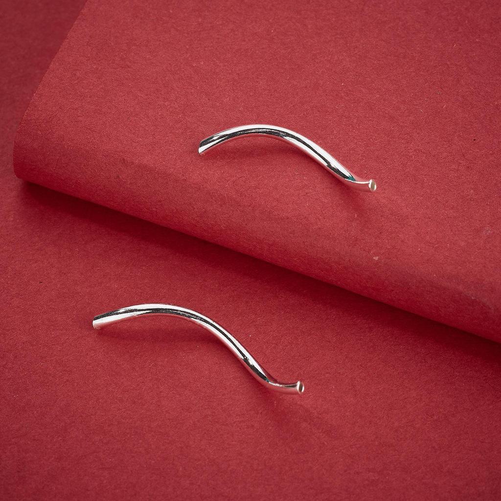 S925 Sterling Silver S-Shaped Bent Tube Beading Kit for DIY Bracelets and Necklaces