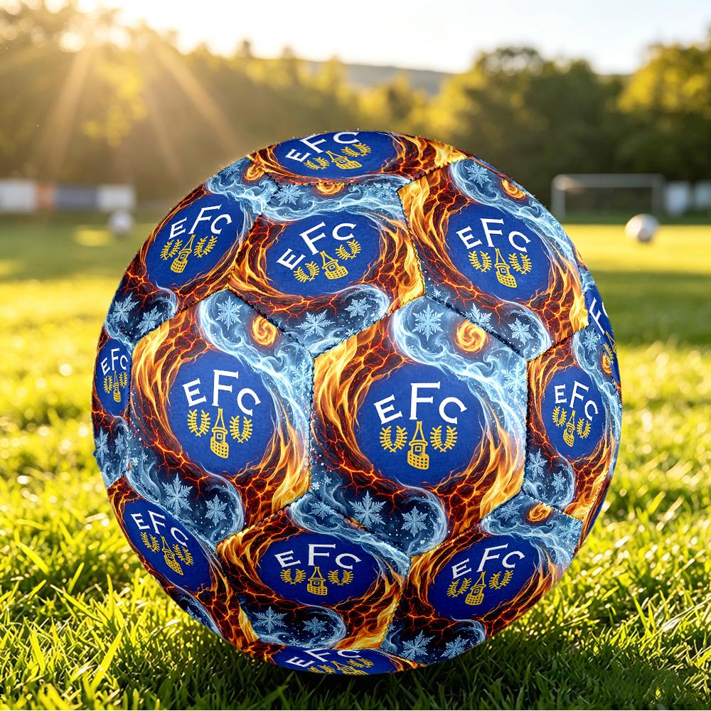 Balón de Fútbol Estampado del Everton Talla 5, Balón de Fútbol Antideslizante para Partido de Adultos, Souvenir para Aficionados al Fútbol