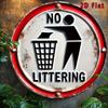 Vintage Iron Wall Art No Littering Sign Durable Metal Decor for Home Bar Kitchen Easy to Hang