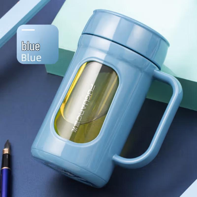 FUGUANG Clear Tone Glass Tea Mug with Handle