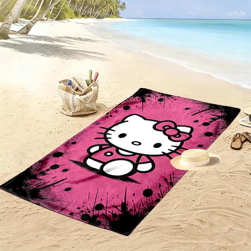 Hello Kitty Beach Towel Suitable for Various Scenarios Such As Kitchen, Bathroom and Beach Swimming