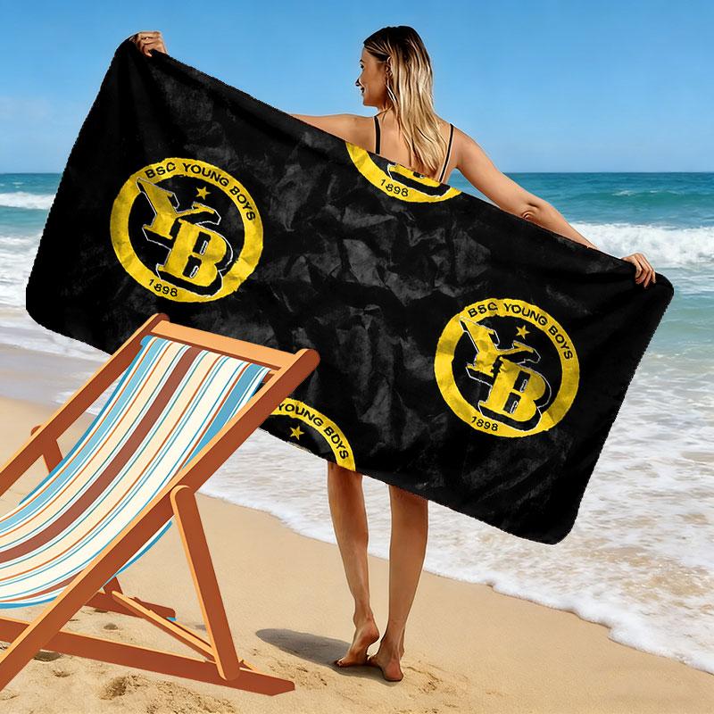 YB Print Beach Towel, Large Soft Quick Dry Towel for Beach Camping Swimming