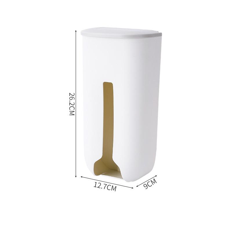 Porta sacchetti di plastica da cucina, organizer da parete per sacchetti della spazzatura, contenitore per sacchetti della spazzatura da bagno, distributore di accessori da cucina