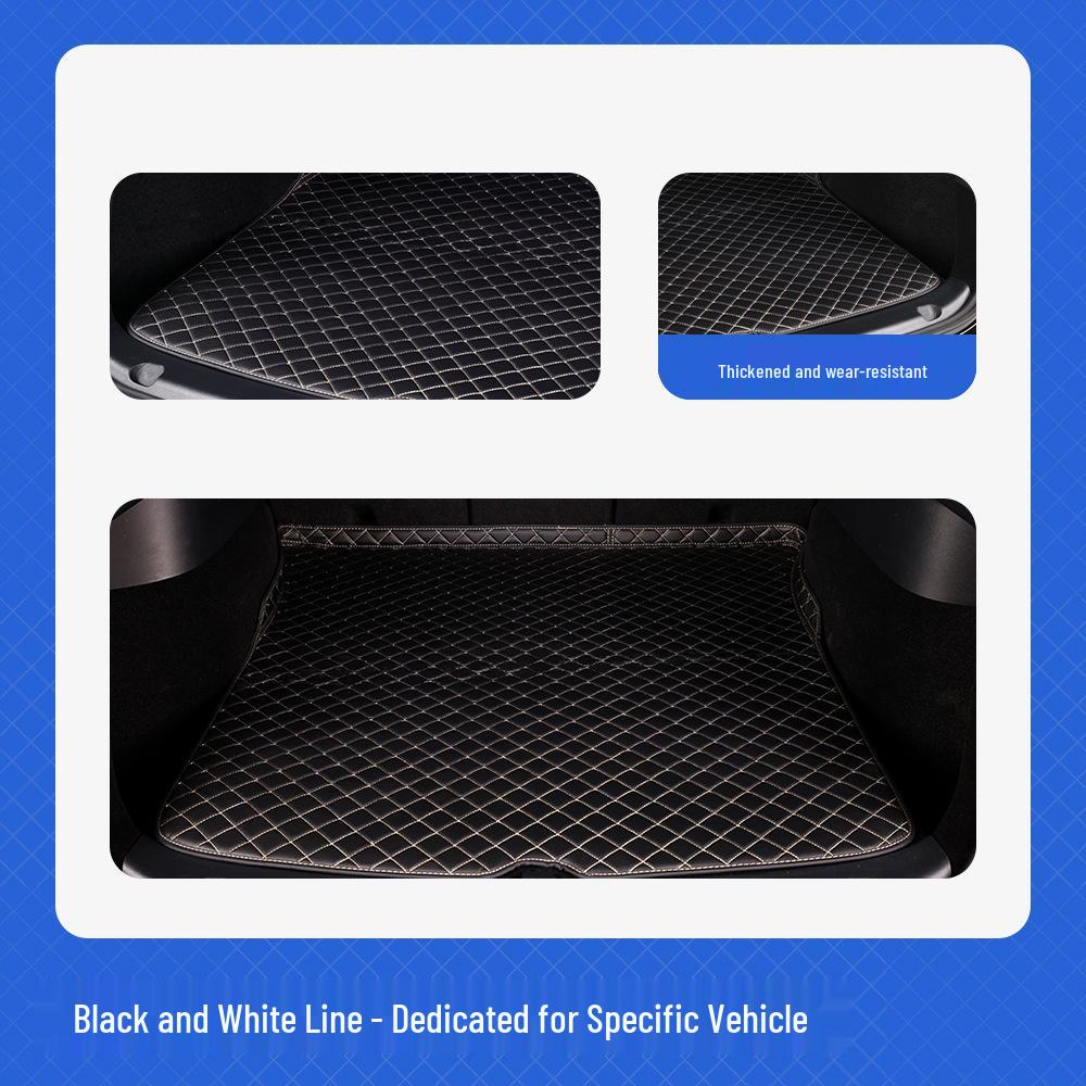 Mercedes High-Edge Trunk Mat - PVC Lychee Pattern Interior Protector