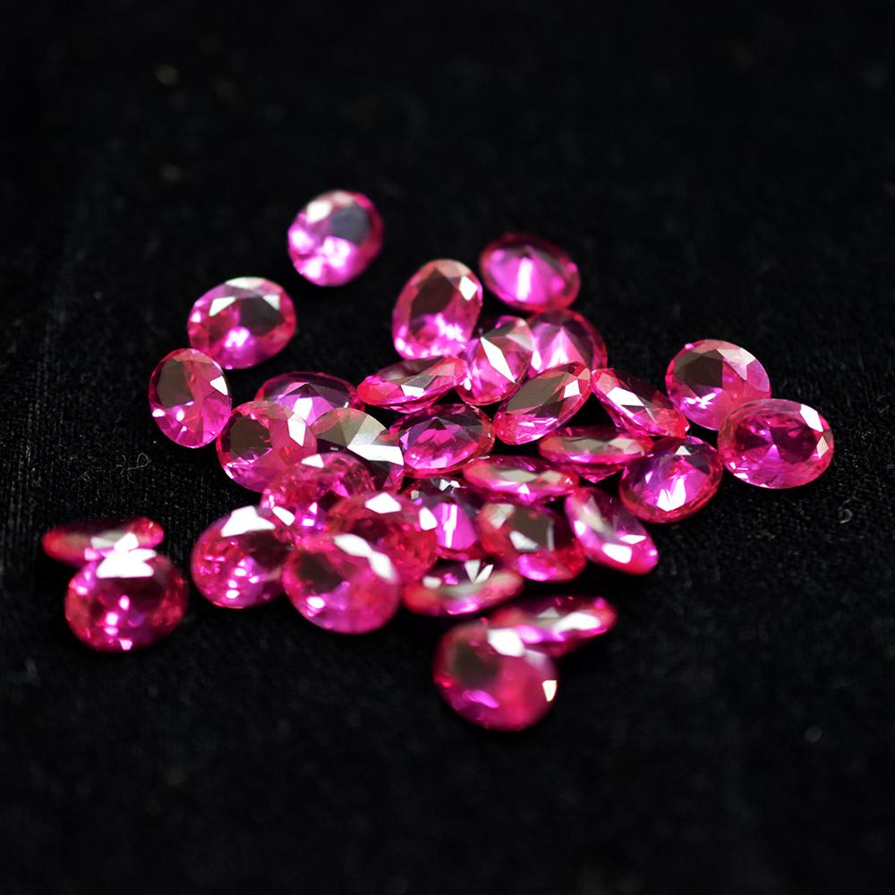 15 Pcs Lot Natural Pink Sapphire Oval Cut 7x5mm Certified Loose Gemstones