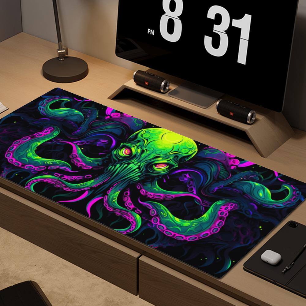 Xxl Octopus Monster Gaming Mouse Pad NonSlip Rubber Desk Mat Stitched Edge Office Work Esports Gift For Gamers Desk Accessories