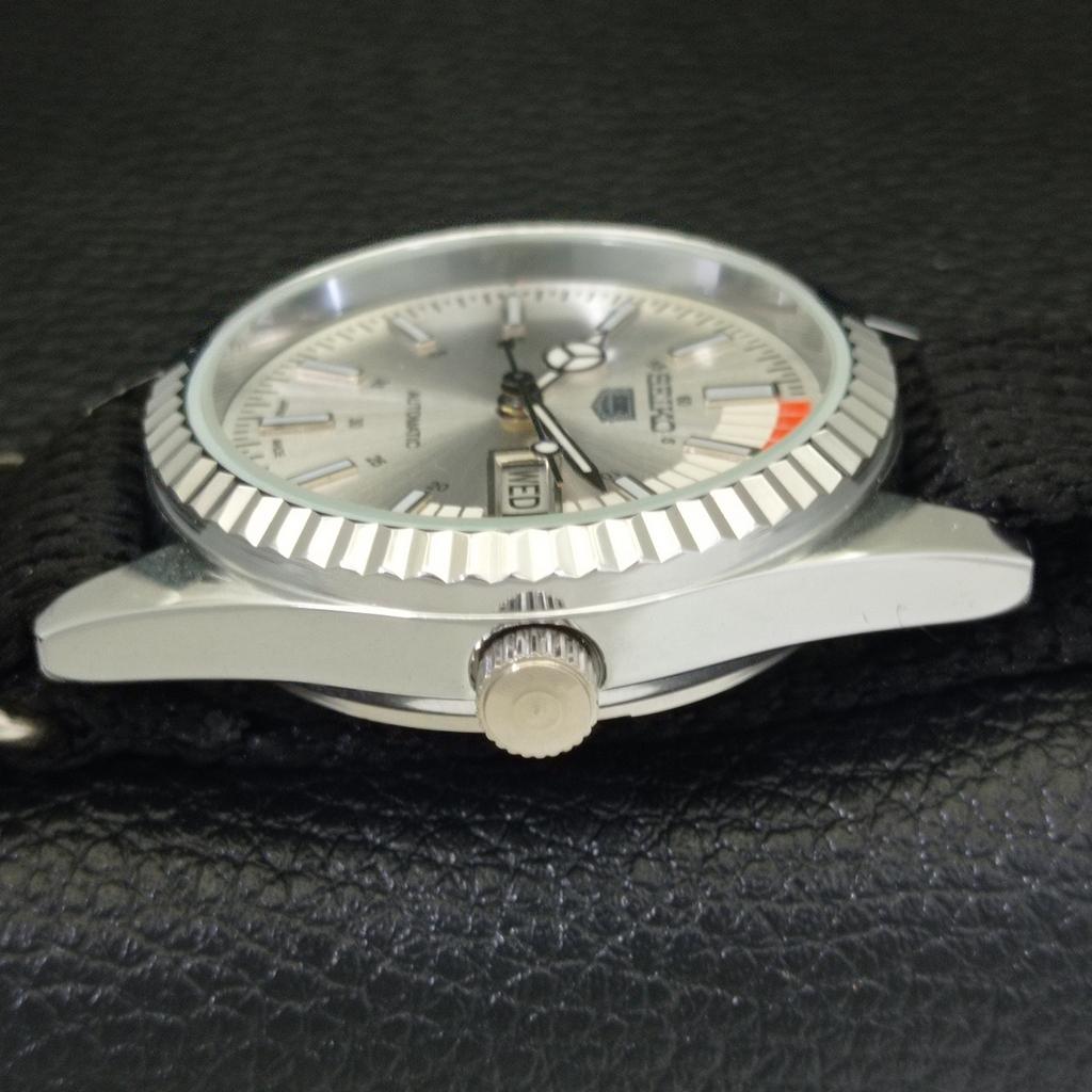 REFURBISHED VINTAGE SEIKO 5 AUTOMATIC 6309A JAPAN MENS SILVER WATCH A440820-4 Sk-a440820-1