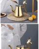 Stainless Steel Flower Teapot with Filter for Induction Cookers - Commercial & Hotel Use