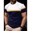 Trendy Printed Men's Streetwear 3D Print T-Shirt, Vintage American Style Men's Casual Round Neck Short Sleeve,