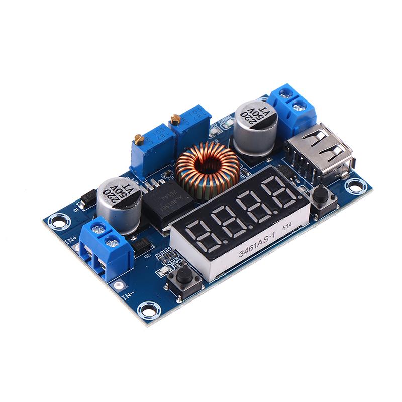Xl4015 75W Dc-Dc 5A Led Drive Lithum Battery Charger Module Regulators Module Adjustable Buck Module With Voltmeter Display