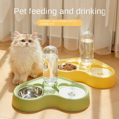 Neuer Katzenfutterspender, Futternapf, Wasser und Futter, integriert zwei in einem, Katzennapf, Tierbedarf, Fütterungszubehör