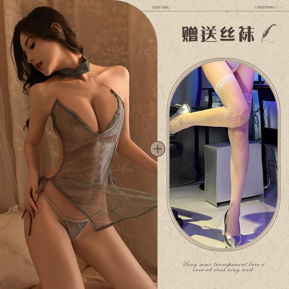 Sexy Mesh Perspective Passion Fun Underwear Love Free Hot Flirting Shame Pajamas Nightclub Uniform