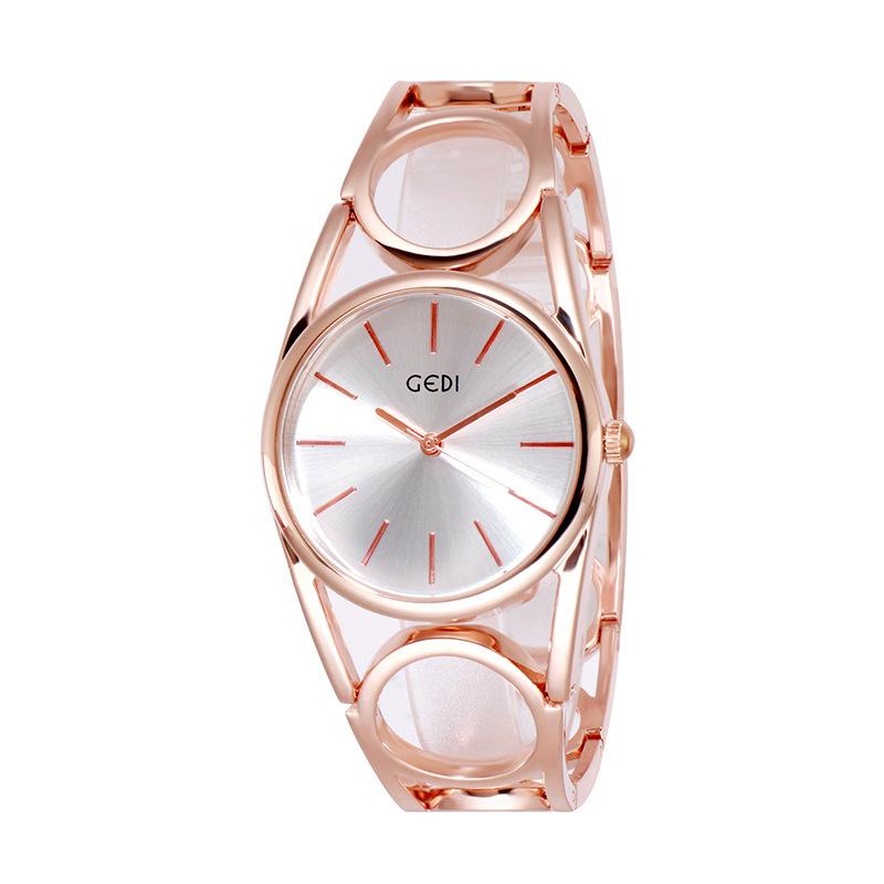 European And American Women'S Watch Temperament Hollow Large Dial Women'S Watch Waterproof Quartz Watch