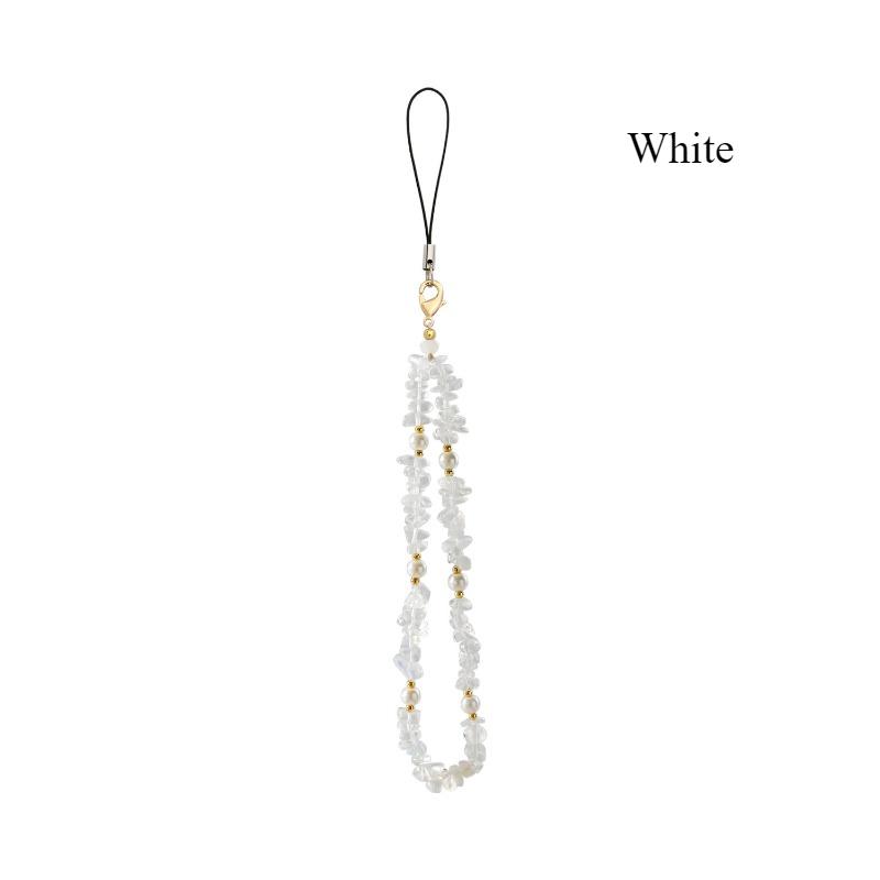 Kreativní personalizované menšiny Kreativní korálkový přívěsek na mobilní telefon Nové dámské oblečení Přírodní kámen Ametyst Štěrkový Šňůrka na mobilní telefon