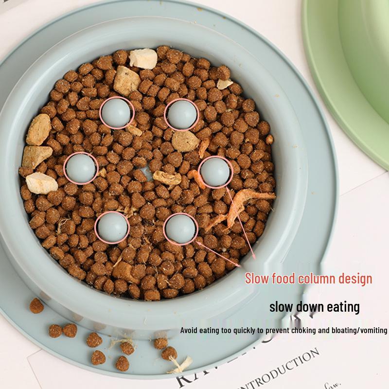Anti-Tip Slow Feeder Dog Bowl, Anti-Choking & Anti-Vomiting Design, Large Base, New Color