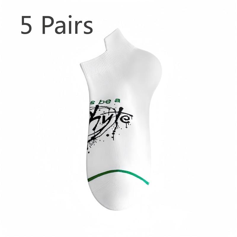 

5 Pairs of Men s Summer Thin Cotton Deodorant Sweat Absorbing Socks 5 Pairs белый