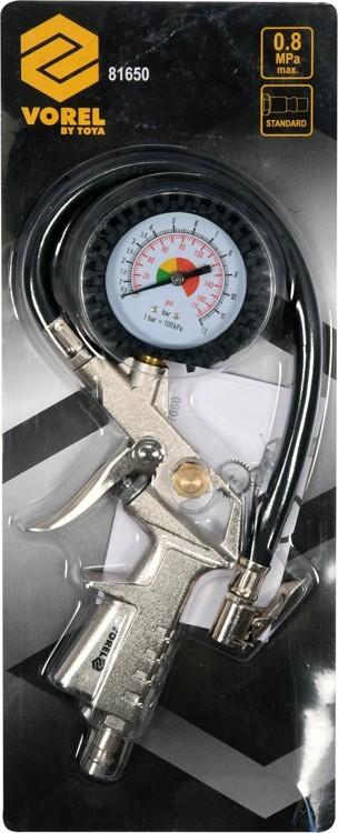 Inflating gun with pressure gauge 81650 VOREL