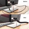 50cm Black Cable Organizer Zipper Type TV Computer Cable Sleeve Insulated Protective Office Cable Hidden Storage Management